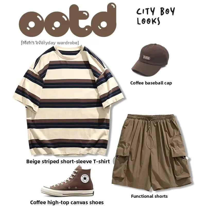 

Outdoor Workwear ort Pants Men's Mountain Climbing Casual Loose Fit Summer Faion y Sle Printed No Ironing Required