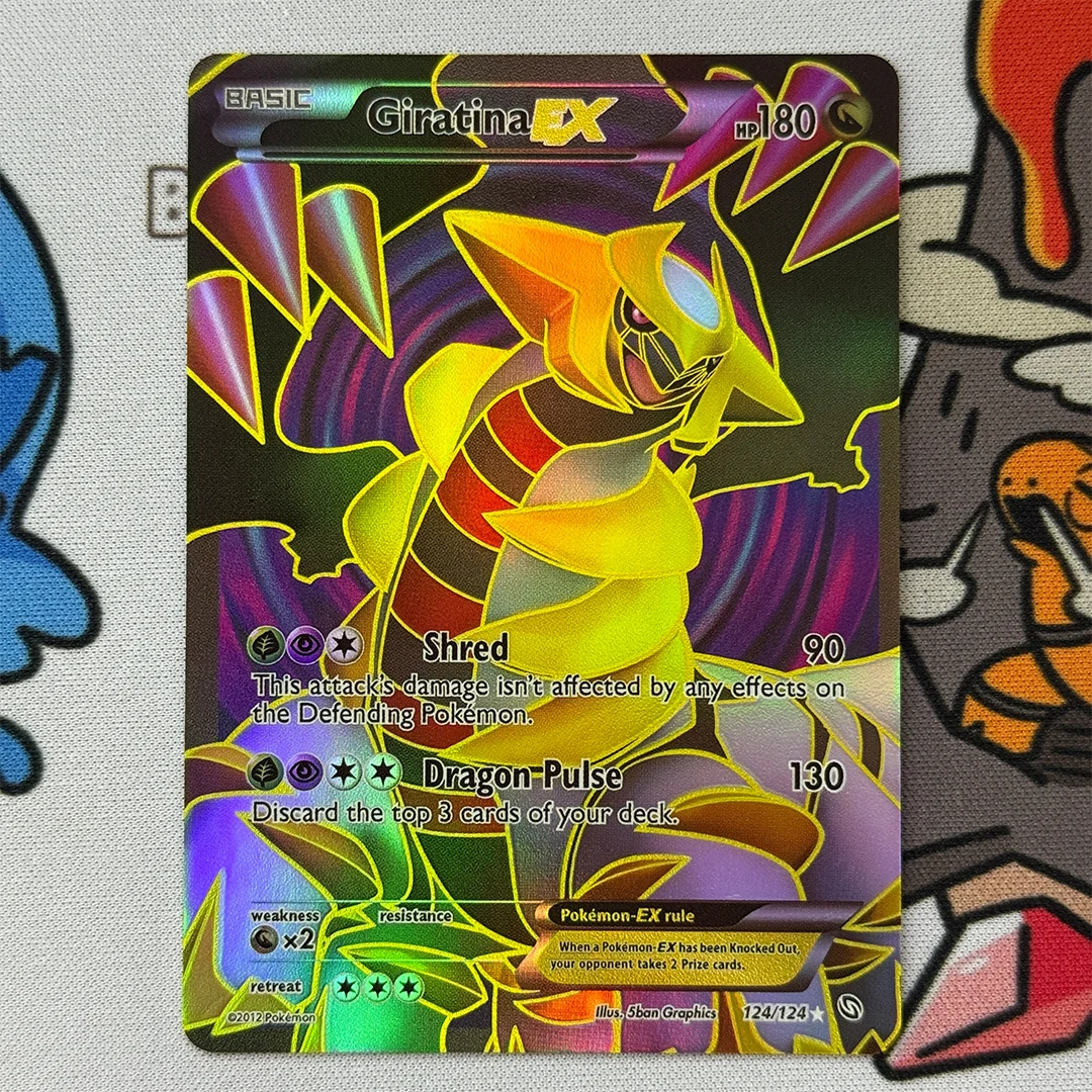 

Английская прокси-карта 2012 Pokemon Black & White Dragons Exalted # Коллекционная карта PTCG 124 Full Art Giratina Ex: Аниме-подарок