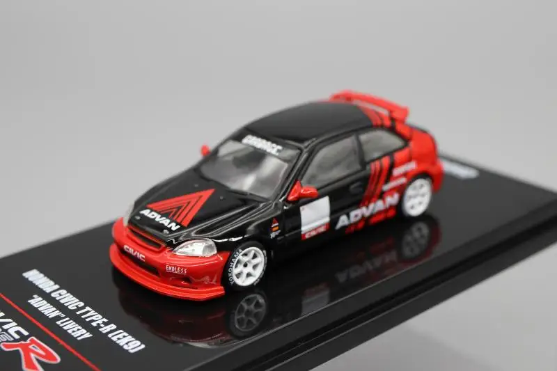 INNO 1:64 Honda Civic EK9 Type-R advan Collection of die-cast alloy car decoration model toys