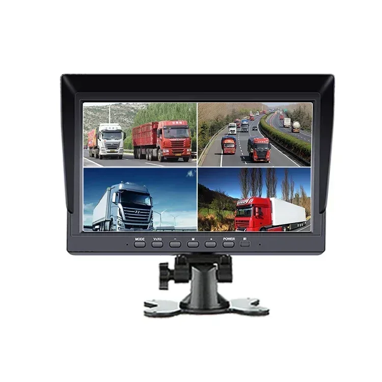 7401 7 inch four squad split screen supports 4 camara car monitor