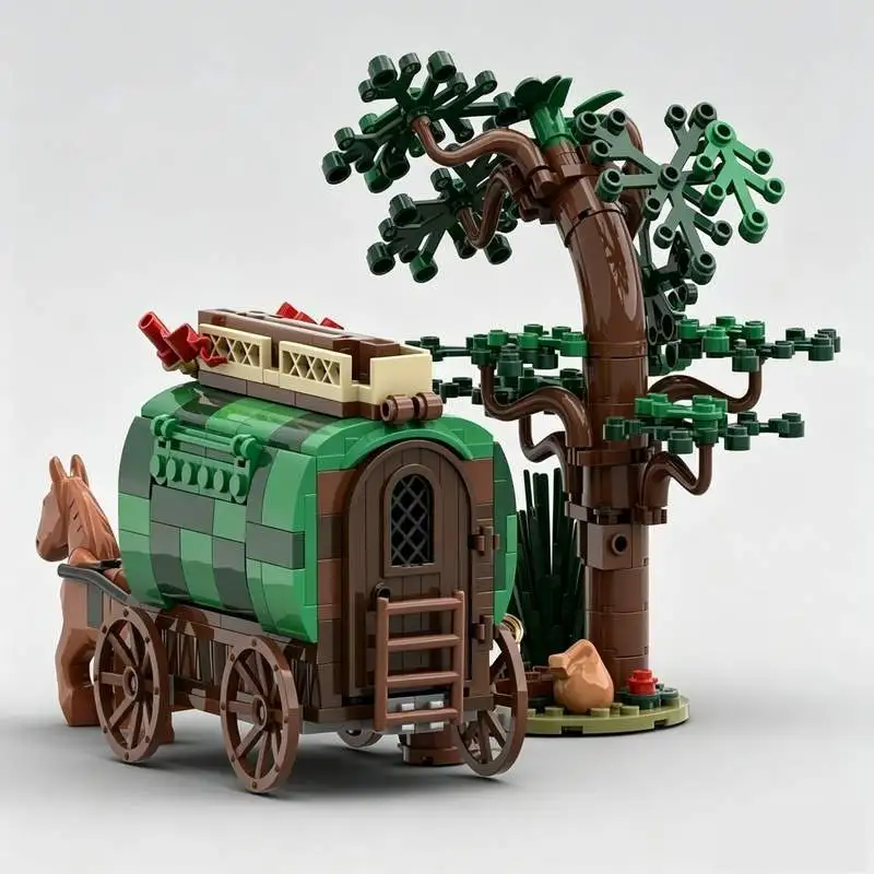 360PCS Artifact Merchant MOC Creative Street View Model Custom Puzzles Architecture DIY Assembly Educational Toy Collection Gift