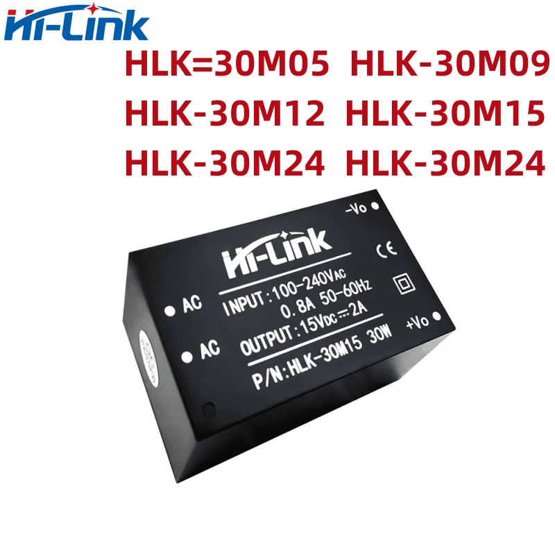 HLK-30M09 Hi-Link AC DC inteligentny moduł 30W 9V 3.3A 3000Vac niski poziom szumów izolowany zasilacz inteligentny dom standardy IP65