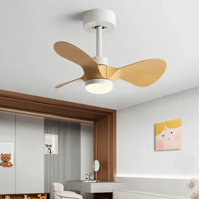 

Minimalist Innovative Mini Ceiling Fan with LED Lights for Children's Room Study Room Living Room and Bedroom Decor Pendant lamp