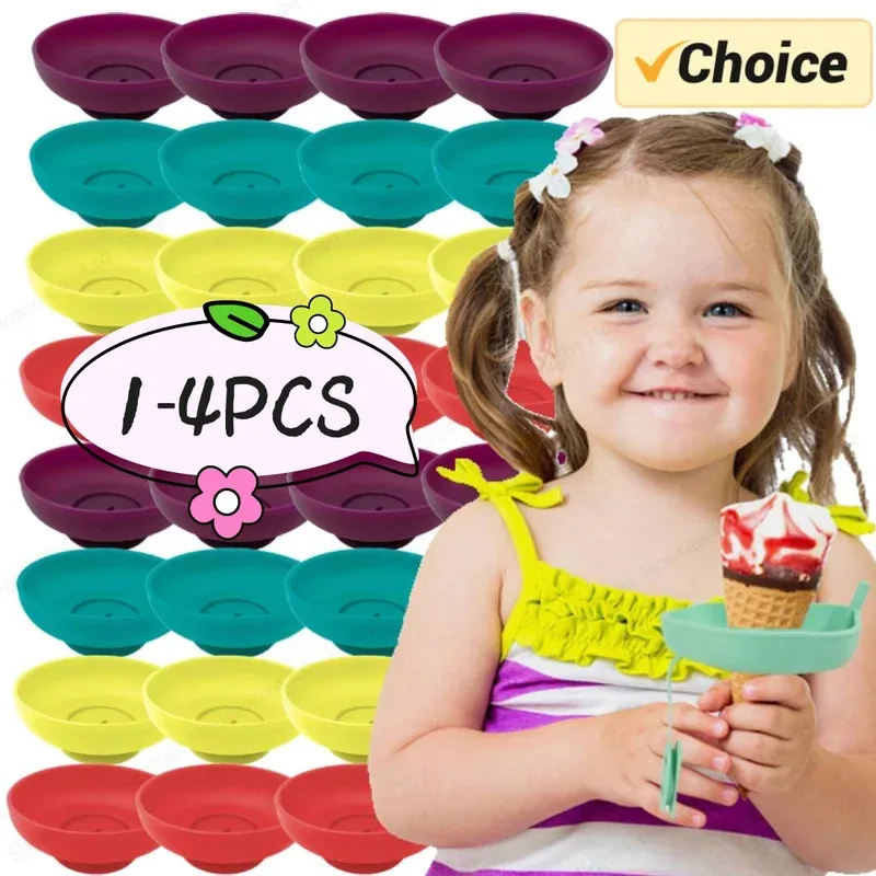 Reusable Silicone Drip-Proof Popsicle Rack (1-4PCS) - Portable Anti-Drip Ice Cream Bracket for Summer