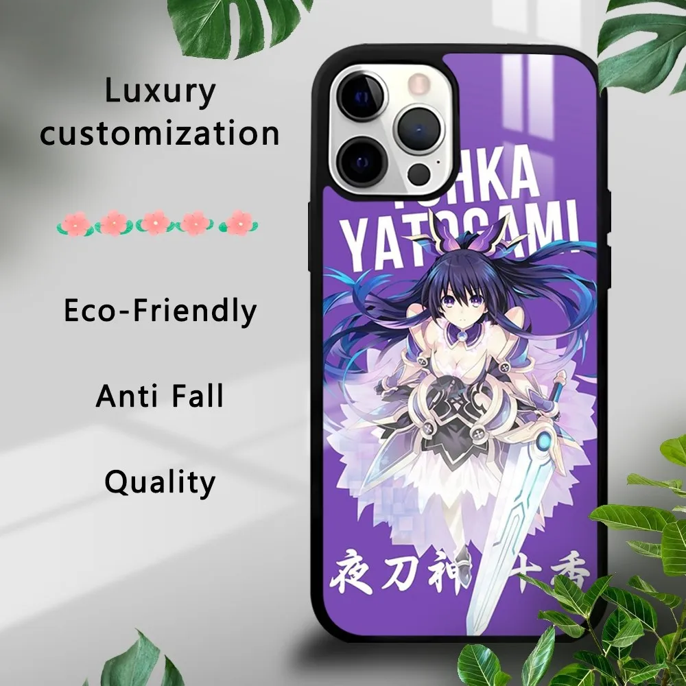 

Anime y-Yatogami t-Tohka Phone Case For iPhone 16 15 14 13 12 11 Pro Xs Max Mini Plus Celulares Hard Funda