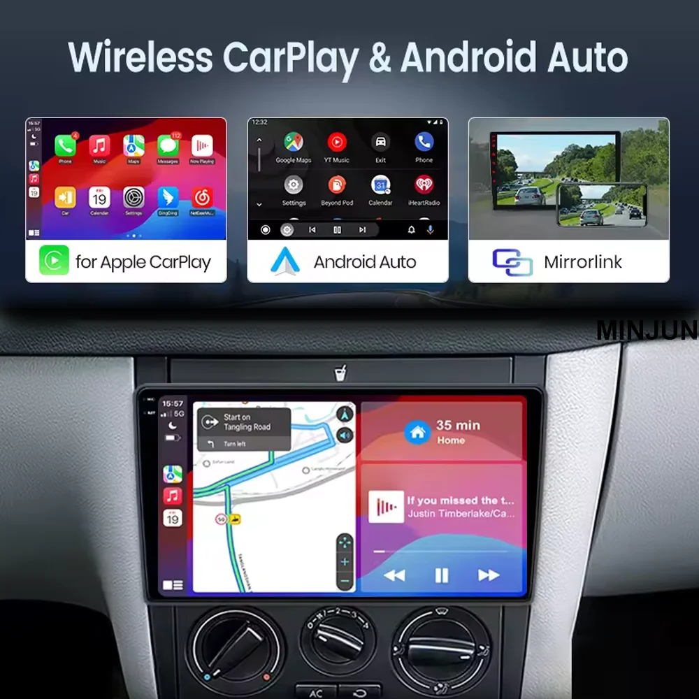 Car Radio Android 16 For Volkswagen VW Golf 4 Carplay For 2002-2008 Jetta MK4 Classics LHD Qualcomm Multimedia Player GPS Auto