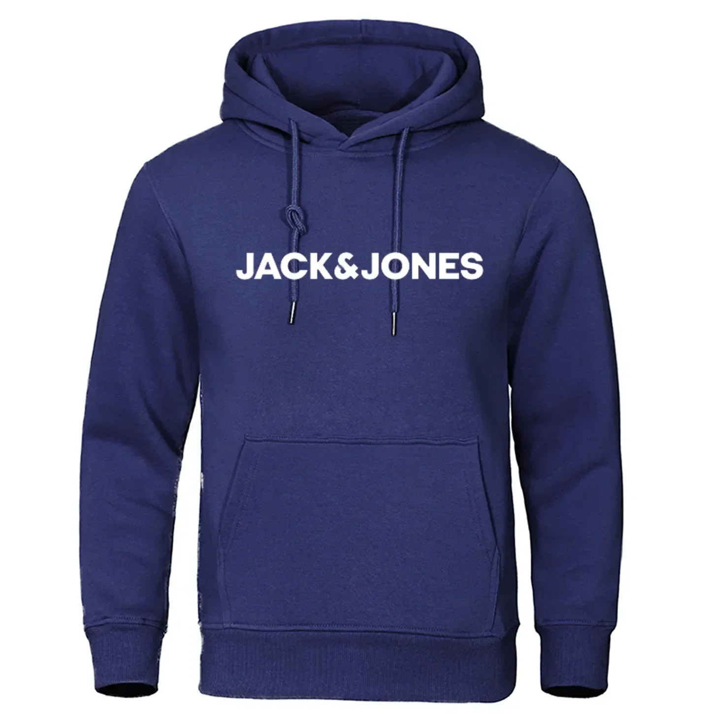 Ropa deportiva informal para hombre, Sudadera con capucha de otoño e invierno, jersey holgado de fitness de alta calidad con estampado de color sólido a la moda