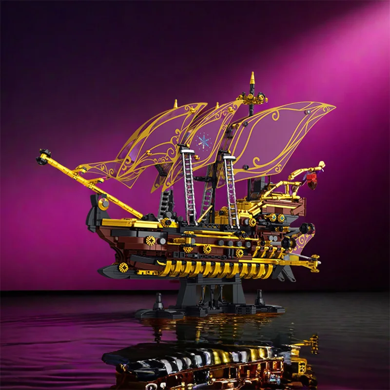 

New T2148 2285pcs MOC Creativity Future Pirate Ship Building Blocks Model Boat Bricks Assembling Kids Toys Birthday Gift Set