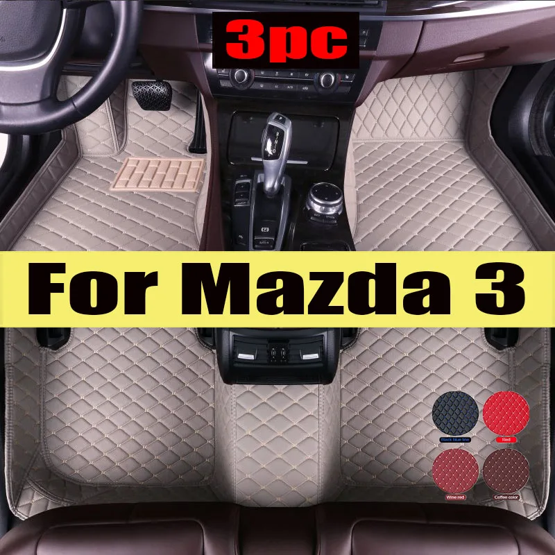 

Car Floor Mats For Mazda3 Mazda 3 BK 2004~2009 Auto Rugs Durable Waterproof Carpet Luxury Leather Mat Full Set Car trunk mat