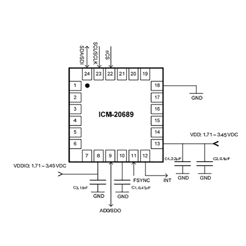 -20689 Module / High-Performance 6- MEMS Motion Tracking / Accelerometer / Gyroscope / Motion Processing-ELEC