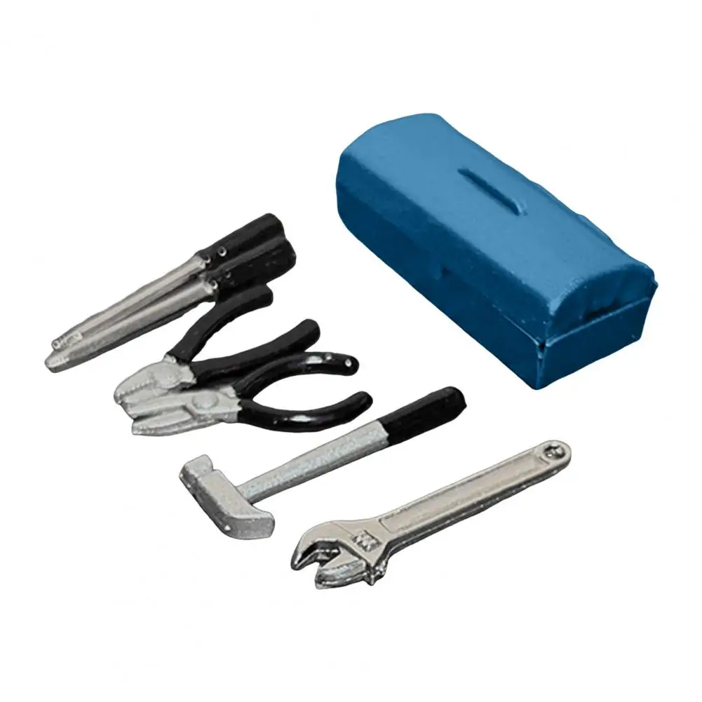 Mini Doll Mansion Tools Miniature Dolls House Tools Set for Pretend Play Metal Home Repair Multi-tool Model