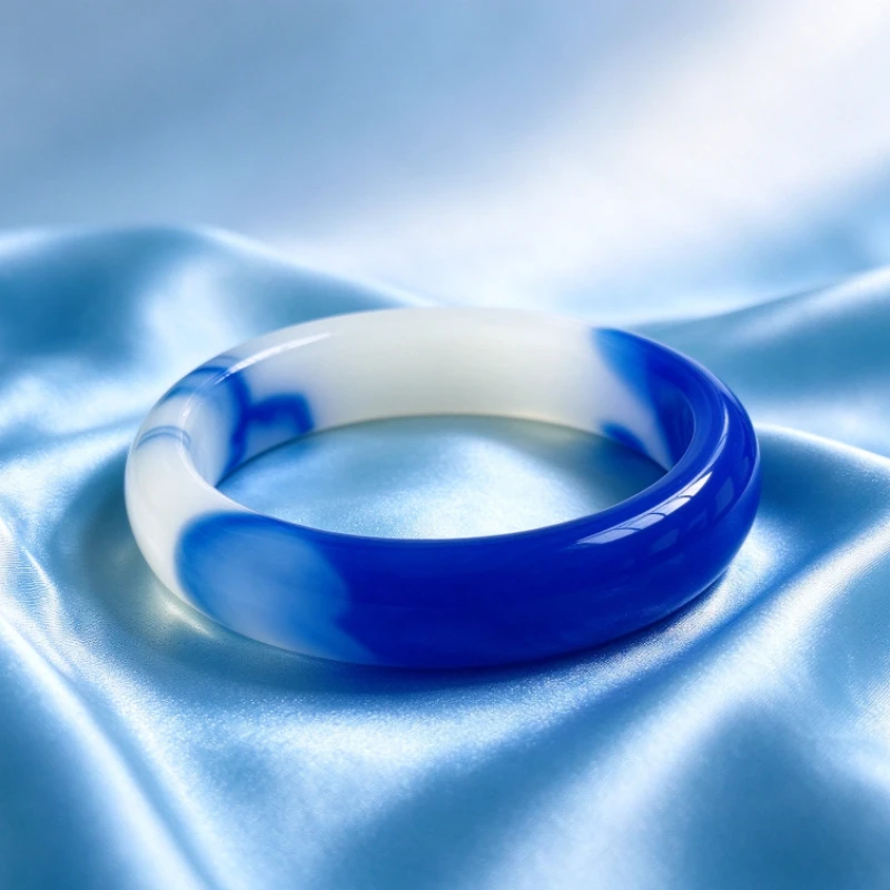 Traditional Ethnic Style Blue and White Bracelet, Personalized Temperament Jewelry
