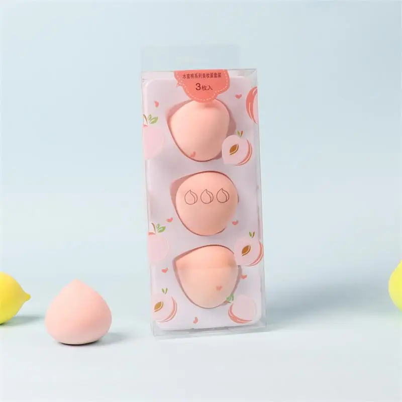 Wet & Dry Skin-Friendly Sponge Makeup Egg Powder Puff Beauty Eggs Fruit Series Kit Cute Mini Soft Beauty Tools Non-Powdered