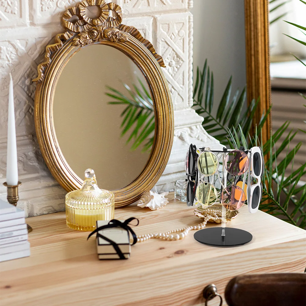 حامل عرض النظارات الشمسية القابل للدوران، رفوف تخزين النظارات متعددة الأنماط مناسبة لعرض تخزين النظارات ودعامة تخزين المنزل