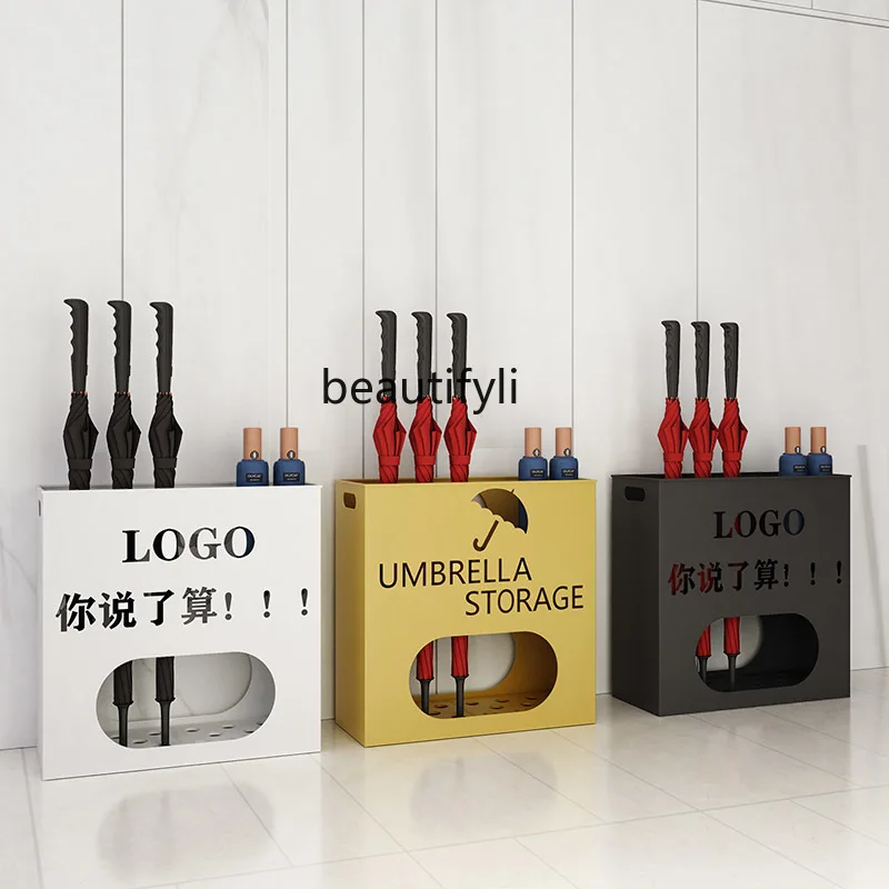 zqUmbrella Bucket Umbrella Storage Rack Umbrella Stand Commercial Household Umbrella Stand Umbrella Storage Rack Large
