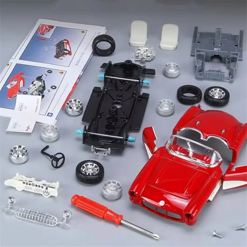 

Maisto 1:24 Chevrolet Corvette, сборочная версия, модель спортивного автомобиля из сплава, литье под давлением, металлические классические автомобили, модель автомобиля, детские игрушки, подарки