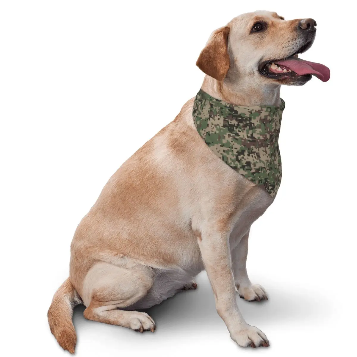 Funny Camo Pet Bandana Woodland Camouflage Pet Scarves Neck Decoration Pet Triangle Bibs For Puppy Cat view 3