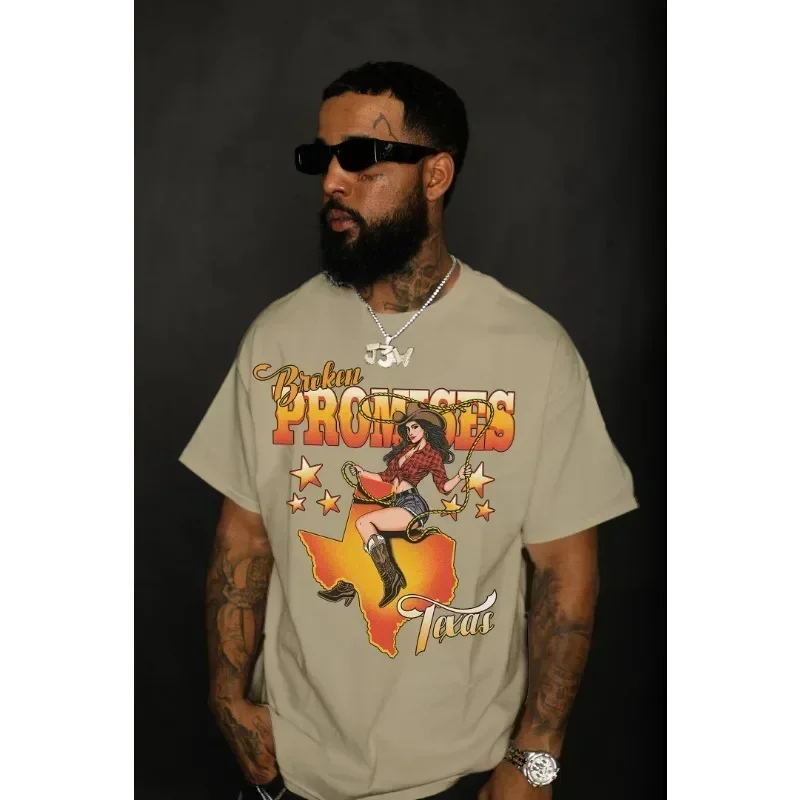 شخصية Y2k تي شيرت قطني كبير الحجم برقبة دائرية وأكمام قصيرة تي شيرت فضفاض برقبة دائرية وأكمام قصيرة للرجال الأوروبيين