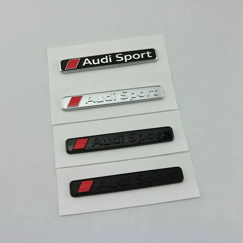 1pc abs ספורט תג רכב עיצוב סמל עבור audi a1 q7 q8 tt rs a3 b9 מכונית גוף מדבקות קישוט אביזרים לרכב
