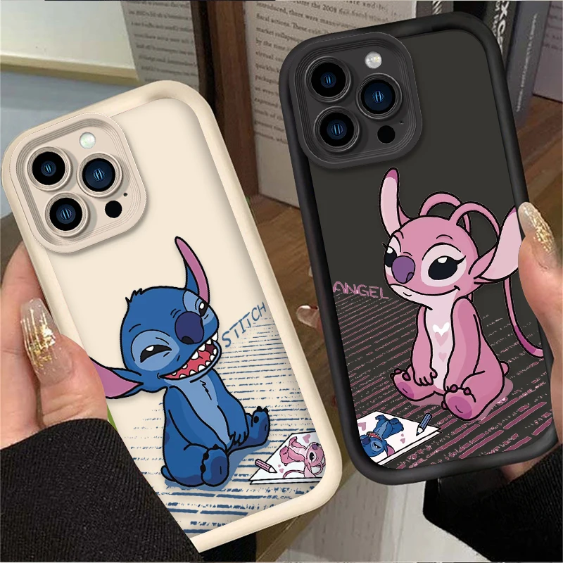 Coque de téléphone en Silicone, dessin animé Disney, pour iPhone 17 Air 16 16E 15 14 13 12 11 Pro Max X XS X S Max XR SE 2020 SE4 7 8
