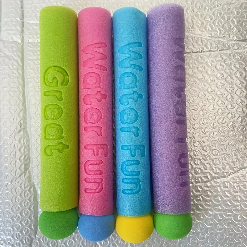 Mini pistolas de agua de cuatro tiradores de 4 piezas, material EVA, juguetes de pistola de agua de espuma para playa de verano al aire libre, adecuados para fiestas en la playa y en la piscina