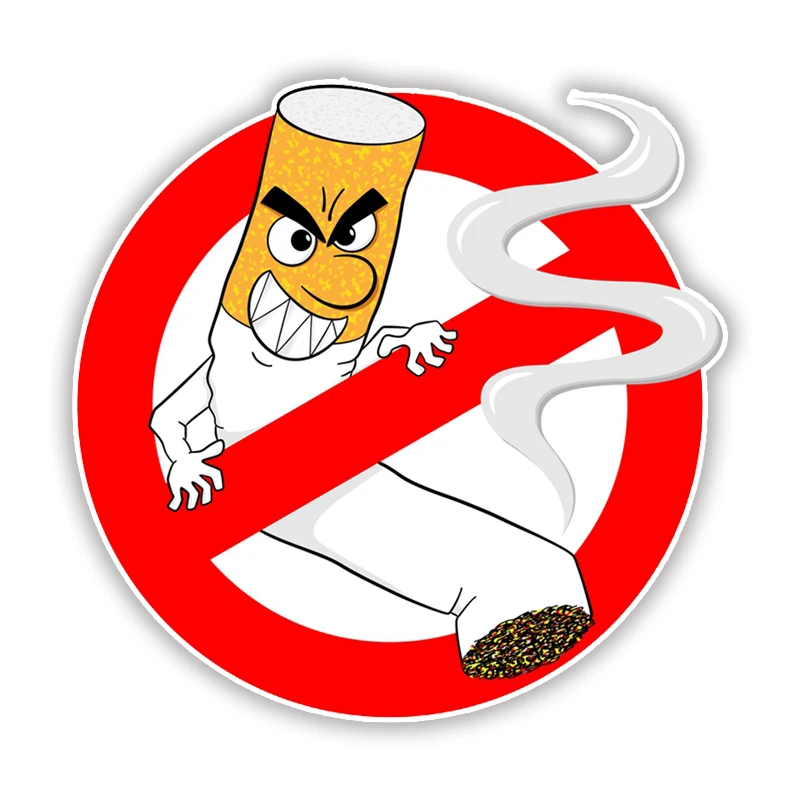 

S62449# 10x10cm Warning!No Smoking Sign Car Sticker Vinyl PVC Decal