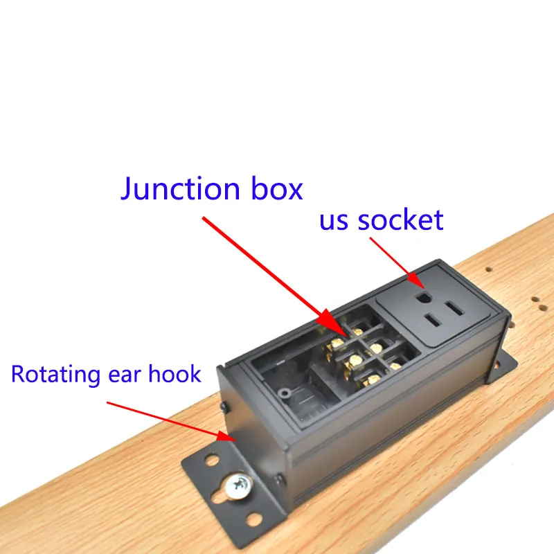 PDU power strip network cabinet rack wall desktop table bottom 1-11AC US socket with junction box No extension cable