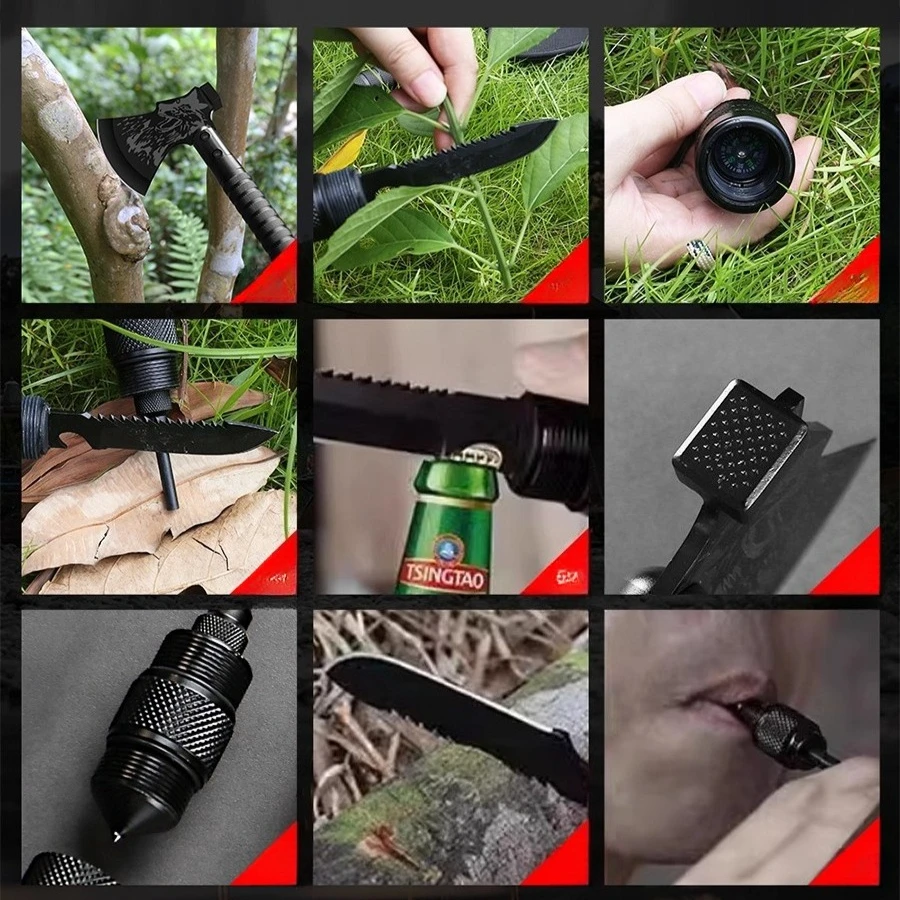 

Multifunctional T actical Fire Axe Outdoor EDC Logging Garden Portable Home Vehicle Mounted Self-defense Survival Hand Tool