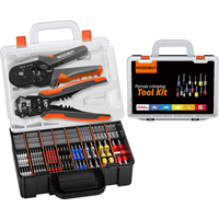 Ferrule Crimping Tool Kit, HSC8 6-6A AWG 23-10 Self-Adjusting Crimping Pliers+Stripper | Hexagonal Crimper for  Ferrule Terminal