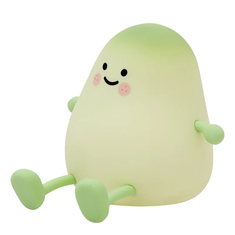 Mango Silicone Night Light Timed Sleeping Atmosphere Decompression Pattern Lamp Ornament Mobile Phone Holder Holiday Gift