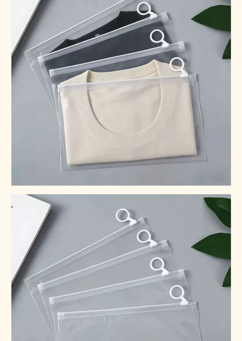 50 transparente PE-Beutel mit Zugring, kleine Schmuckbeutel mit Reißverschluss, Aufbewahrungsbeutel für Datenkabel, Unterstützung für individuelles Logo – Detail 5