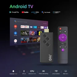 Android14 Smart TV Stick Netflix ATV 4K HDR10 Google Assistant Dual 2.4G5GWifi Youtube Multilíngue Streaming Media player Q2