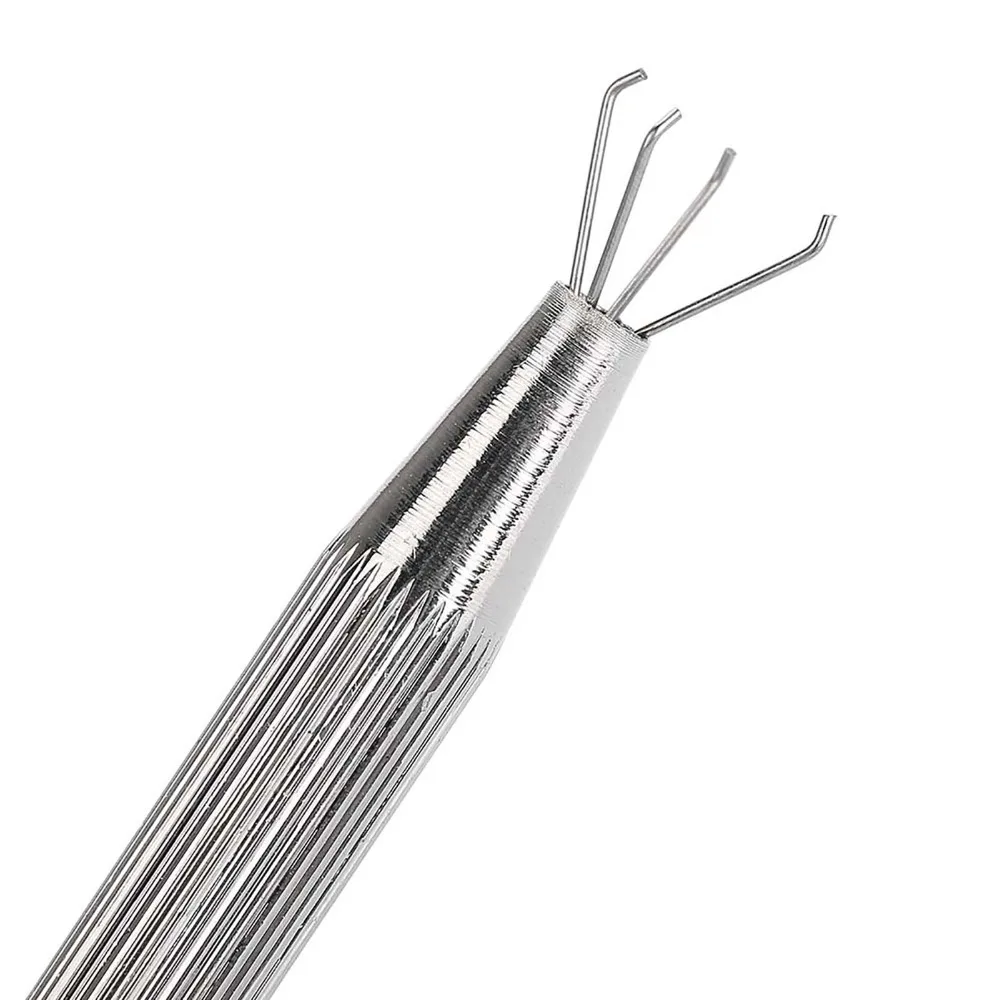 Long Stainless Steel Jewelry Pick Up Tool Silver Length 11cm Prong Tweezers Catcher Bead Grabber For Small Screws