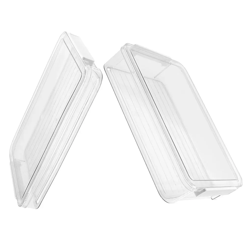 

2 Pcs A4 Transparent File Storage Box Document Organizer Case Foldable Pet Office Supplies Card Holder Plastic Container