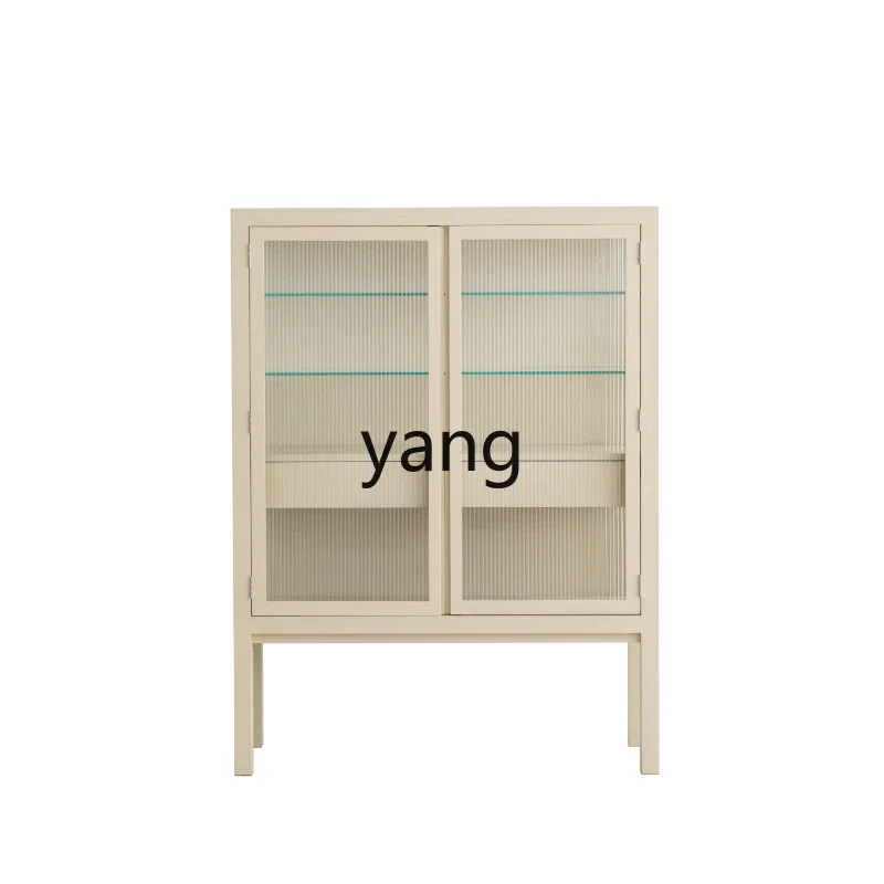 

Lmm solid wood dining side cabinet cream style creative ash wood wine cabinet