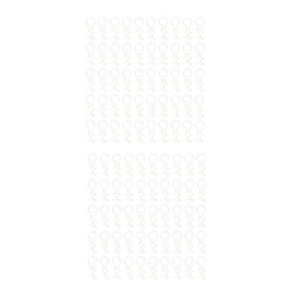 

200Pcs Plastic Sliding Wheel Noise Reduction Curtain Accessories Sturdy Design Home Curtain Parts Plastic Sliding Wheel