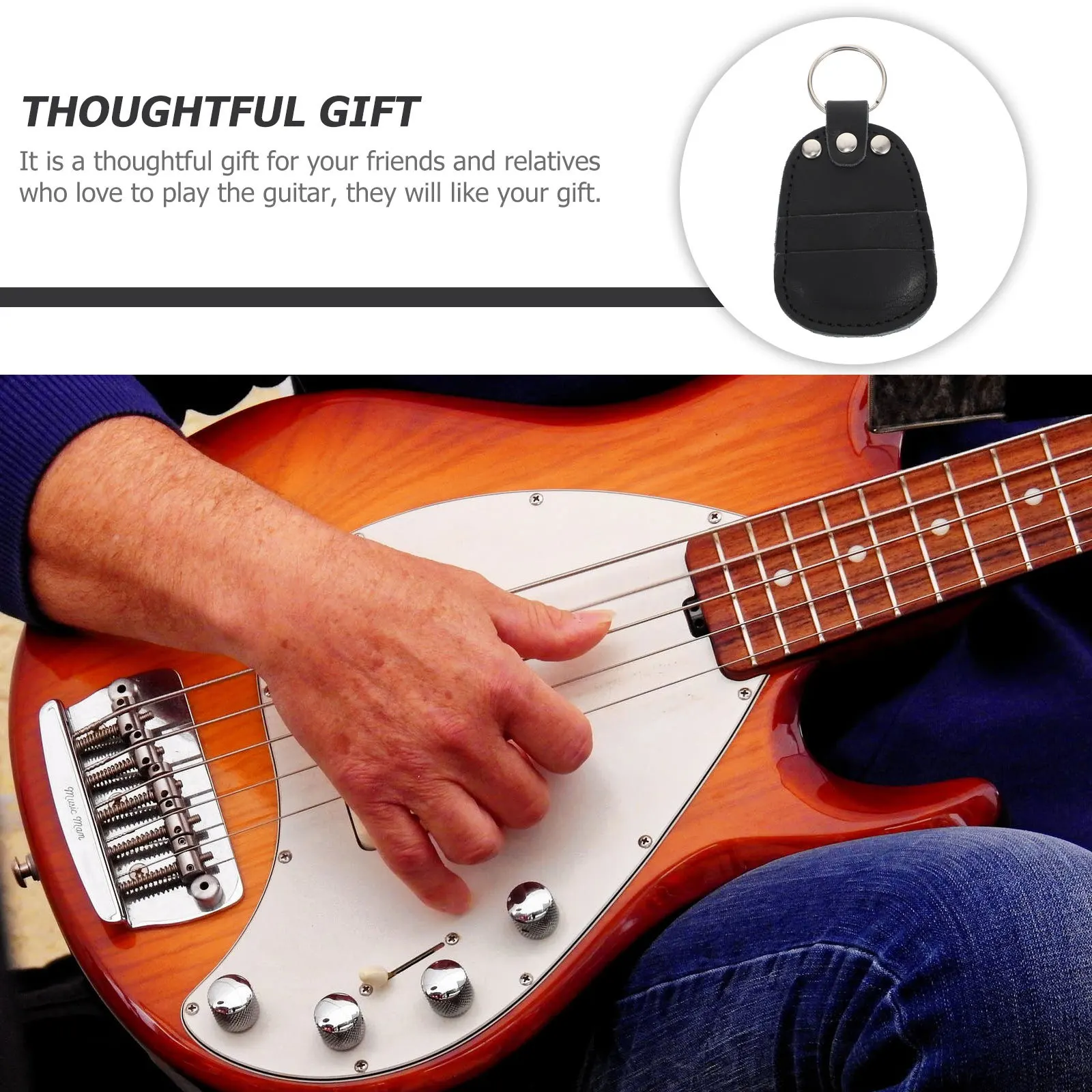 

Guitar Picks Bag Storage Container Instrument Accessory Carrying Wallet Plectrum Holder Black