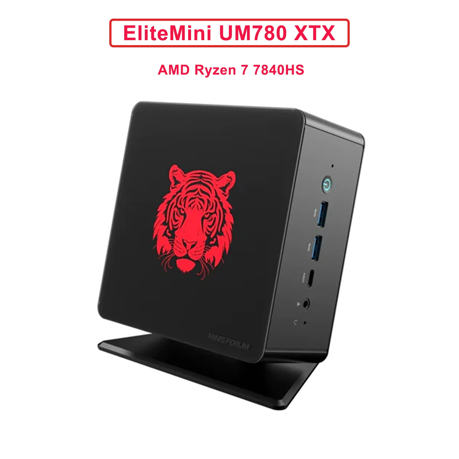 Minisforum UM780 XTX Mini PC Ryzen7 7840HS Windows 11 32G DDR5 5600MHz M.2 2280 PCIe4.0 SSD 1TB WiFi6E Computer Desktop Gamer