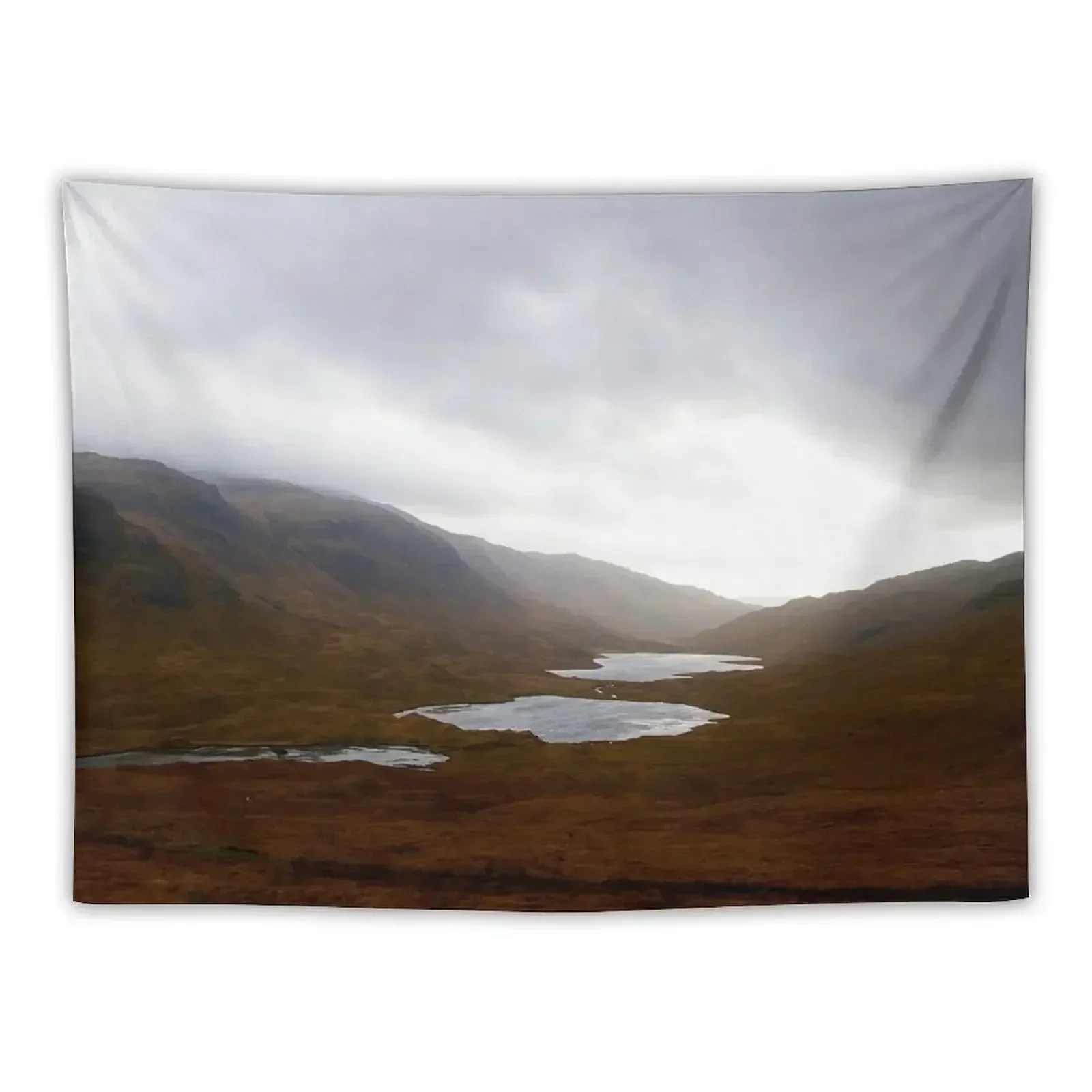 Travel photo, Lakes and Sky: Isle of Mull, Scotland Tapestry Wall Decor Wall Decor Hanging Decoration Room Tapestry