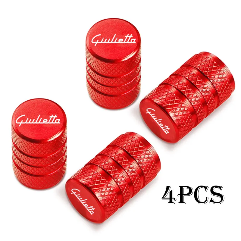 Car Wheel Tire Valve Caps Tyre Stem Covers Airdust Waterproof For alfa romeo Giulietta Auto Accessories