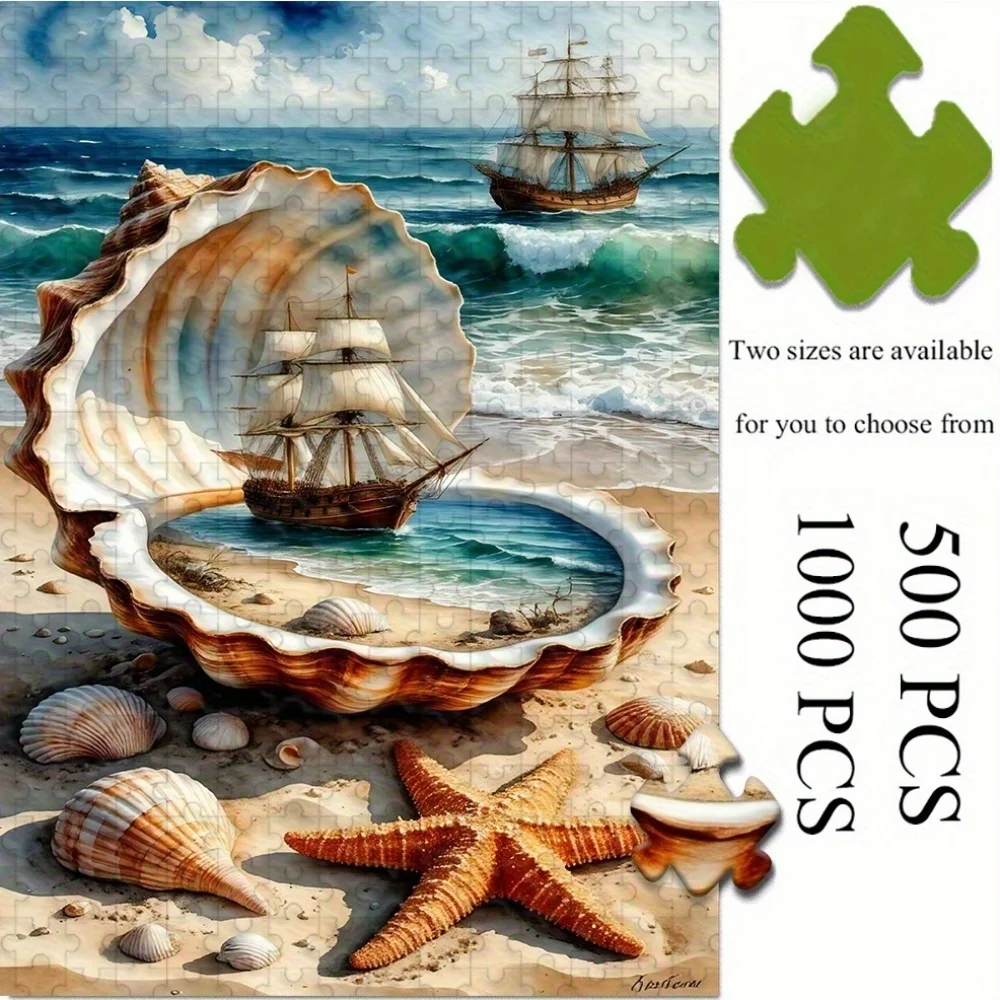 Puzzle dla dorosłych 500/1000 elementów |   Wysokiej jakości, zabawna gra rodzinna, która redukuje stres, idealna na urodziny, Boże Narodzenie, Halloween i jako prezent.