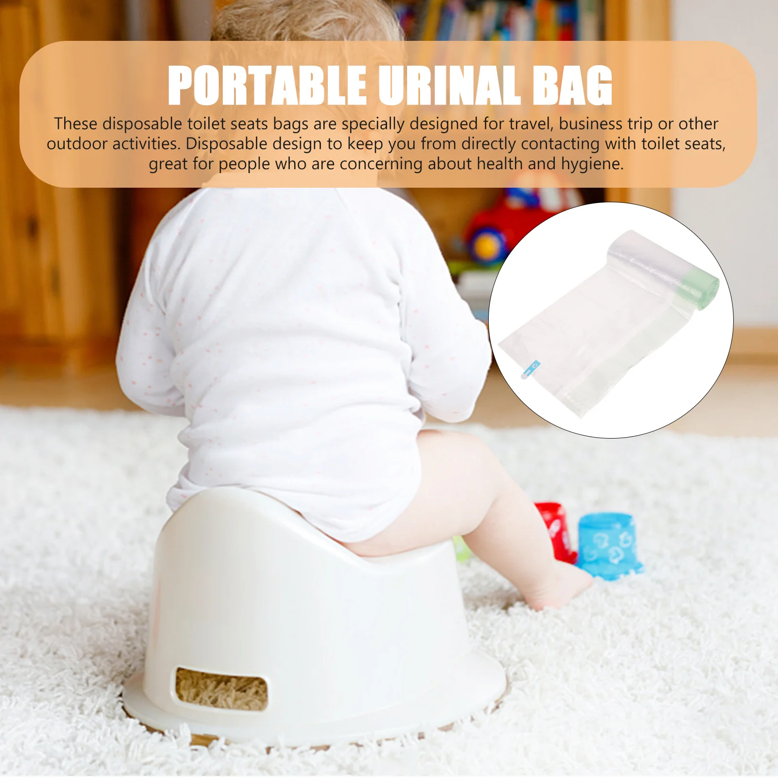 

Disposable Toilet Cleaning Pouch Portable Urinal Bag For Travel Outdoor Hospital Drawstring Waste Poop Pouch Baby