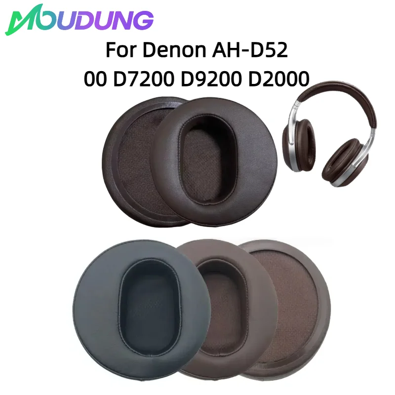 

2pcs/pairs Leather Headphone Foam For Denon AH-D5200 D7200 D9200 D2000 Headset Ear pads Cushion Replacement Covers Accoriess