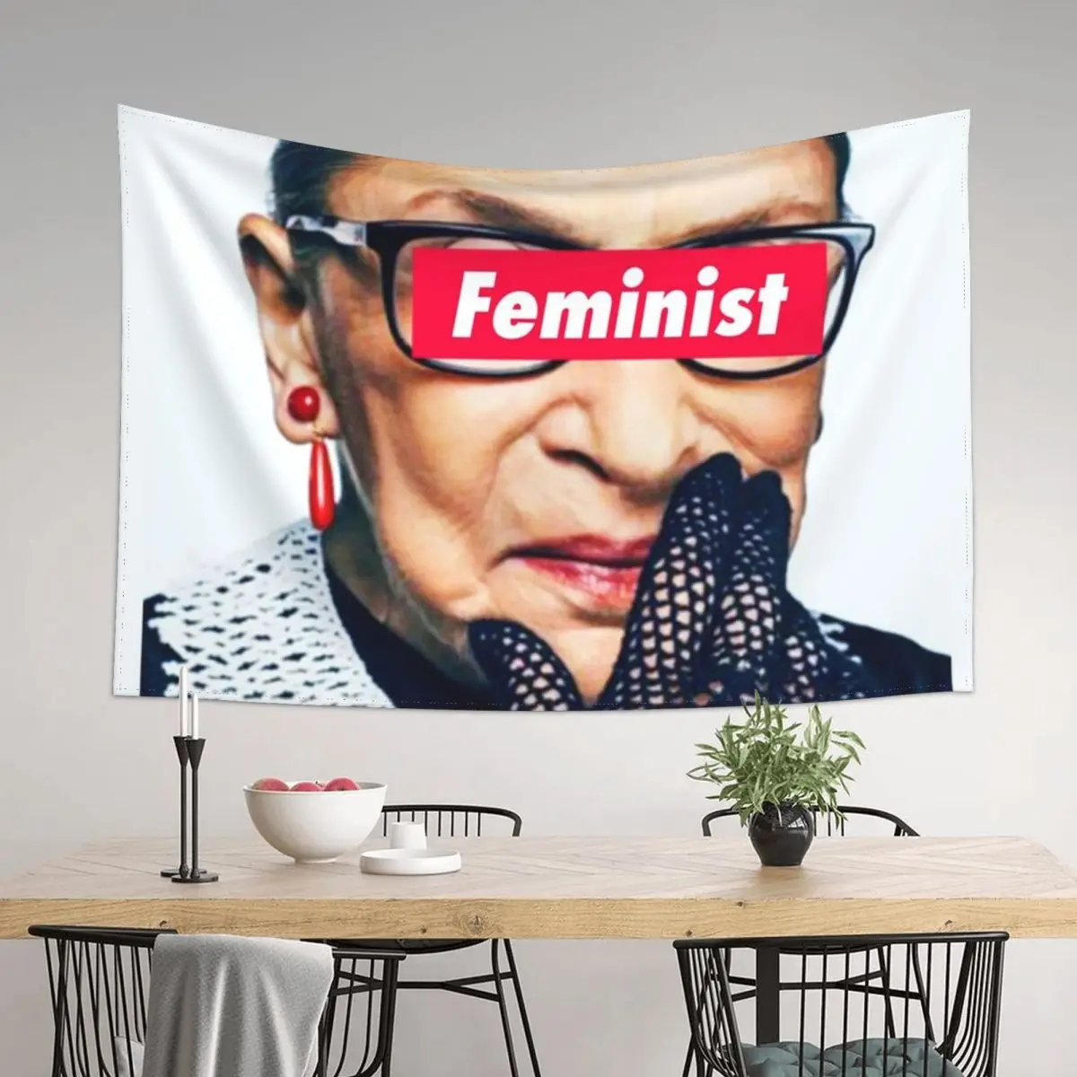 

Notorious Feminist RBG Tapestry Decorative Paintings Decoration Home Tapete For The Wall Tapestry