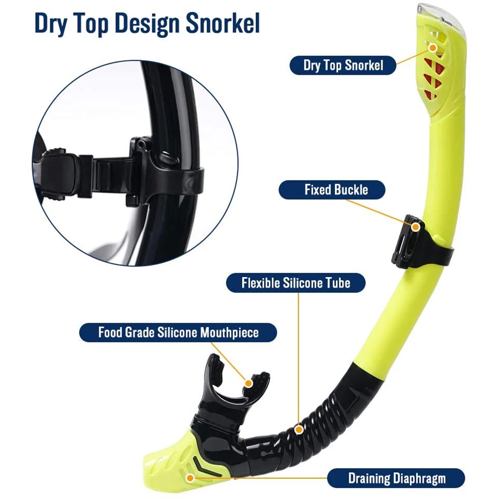 

Набор очков для дайвинга с трубкой для взрослых, маска для плавания с панорамным обзором HD для женщин и мужчин