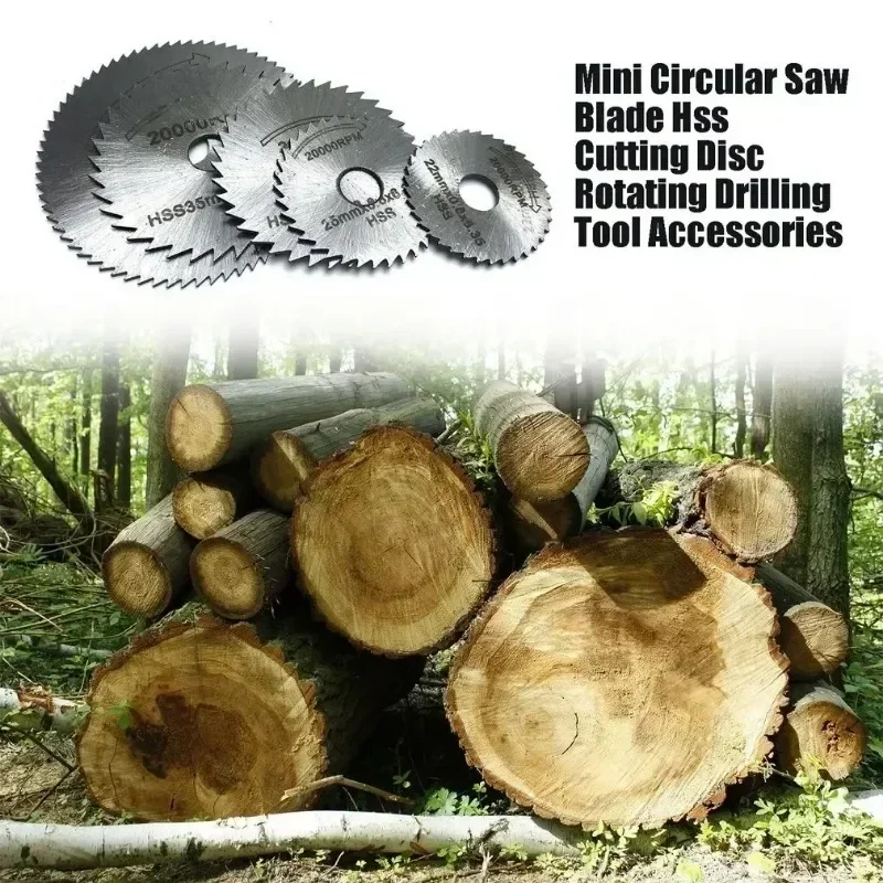 1Set/7pcs Mini Circular Saw Blade Hss Cutting Disc Rotating Drilling Tool Accessories For Wood Plastic And Aluminum