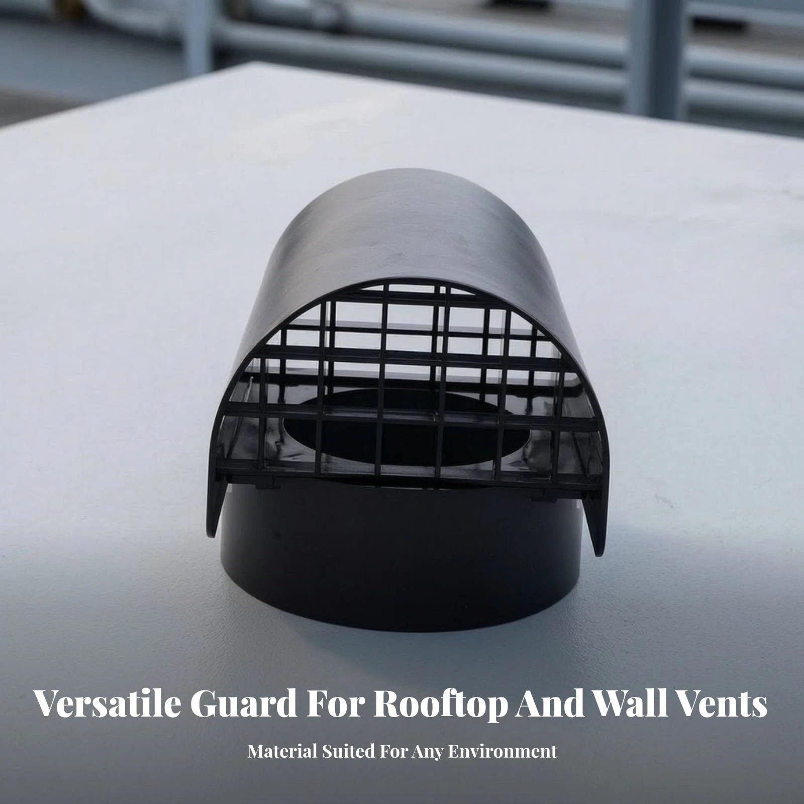 Ventilation Pipe Cap with Grid Screen Weatherproof Radon Vent Cap Roof Vent Cover Sturdy Resistant for Roofing Contractors