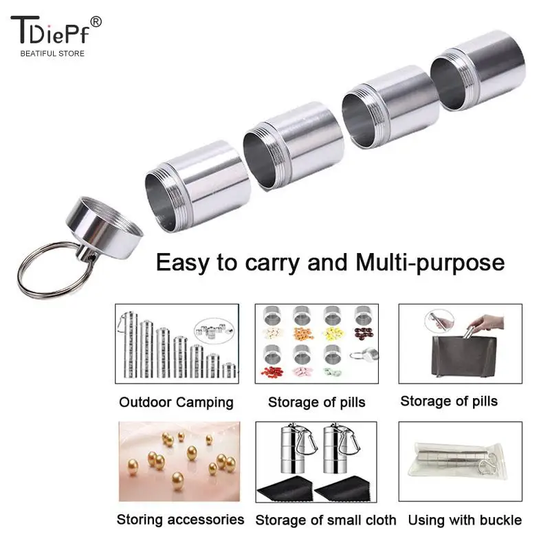 

Отсек для таблеток, алюминиевый, водостойкий, 1, 2, 3/4 отсеков, с брелоком для ключей