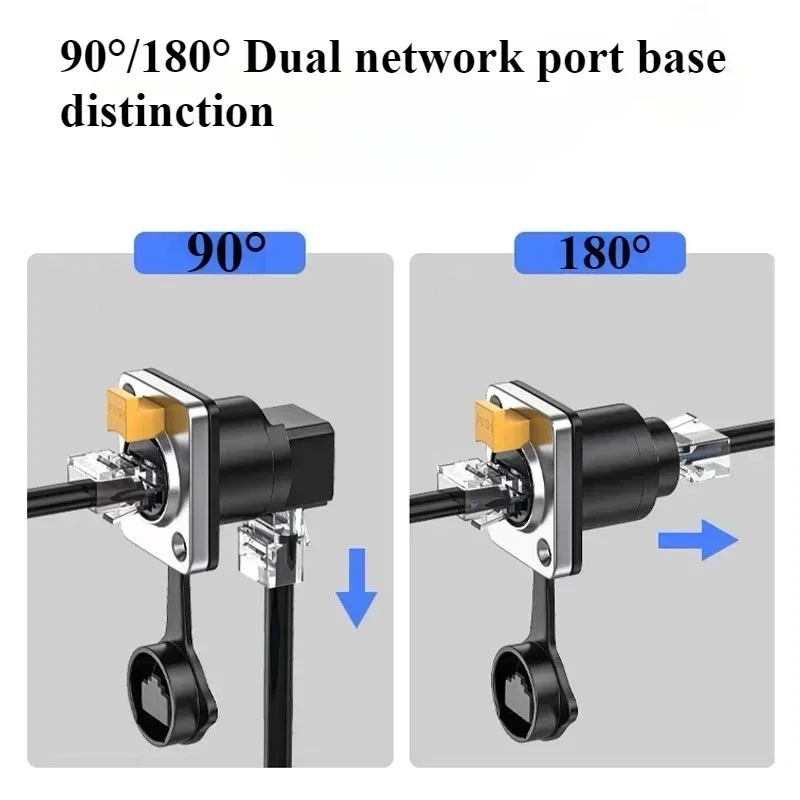 Conector impermeable RJ45, conectores Ethernet ip65 del zócalo del montaje en panel del tipo D