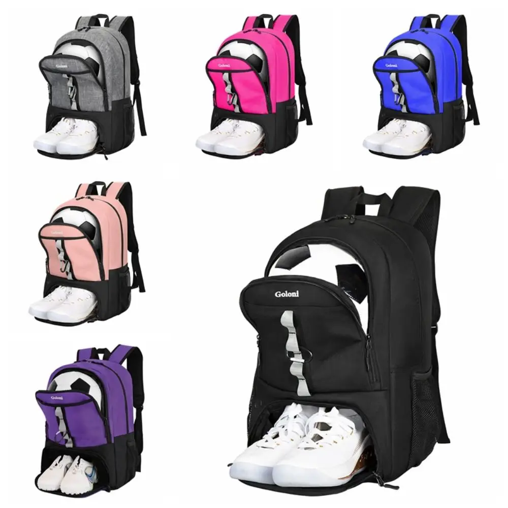 

Large Capacity Youth Soccer Bag Separate Ball Holder Shoes Compartment Basketball Backpack Waterproof Breathable Sports Bag
